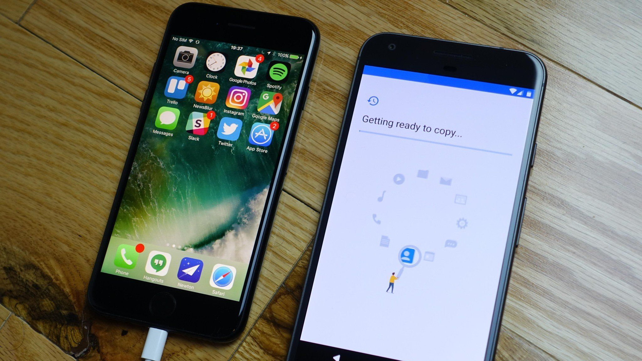 How to copy data from iOS to Android